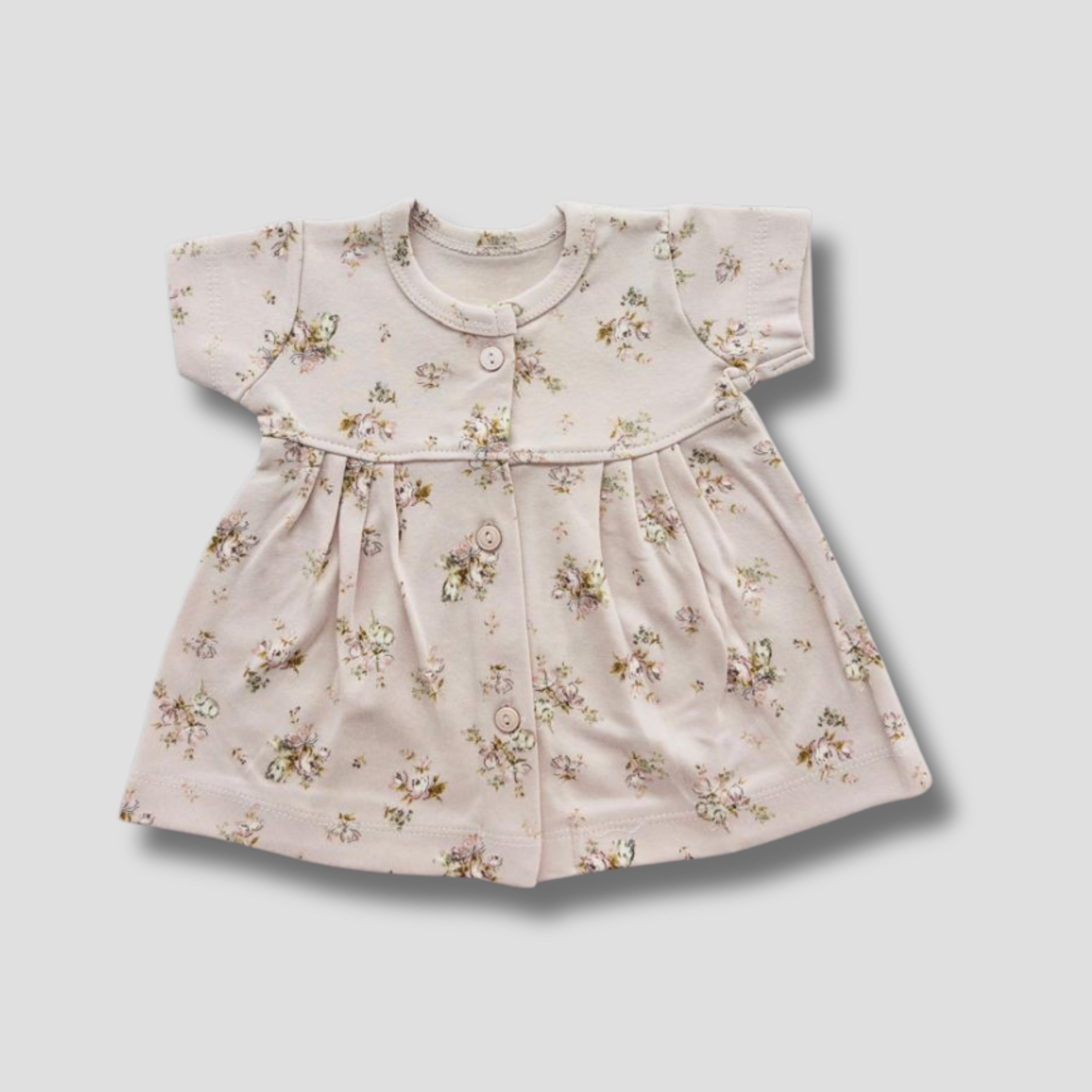 Newborn Cotton Frock Combo | Floral & Ocean Print Pack of 2